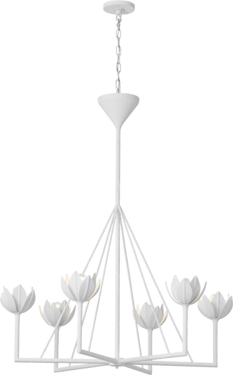 Alberto Large Single Tier Chandelier | Plaster White