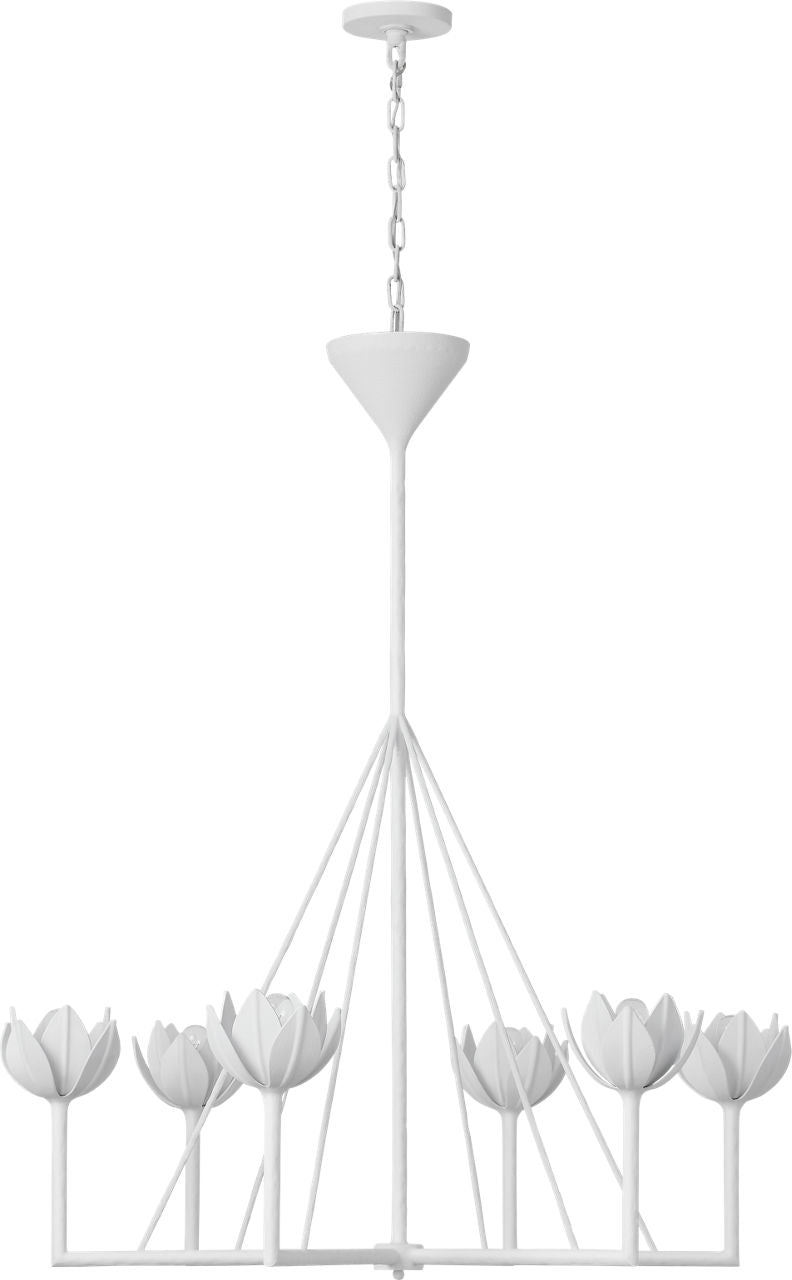 Alberto Large Single Tier Chandelier | Plaster White