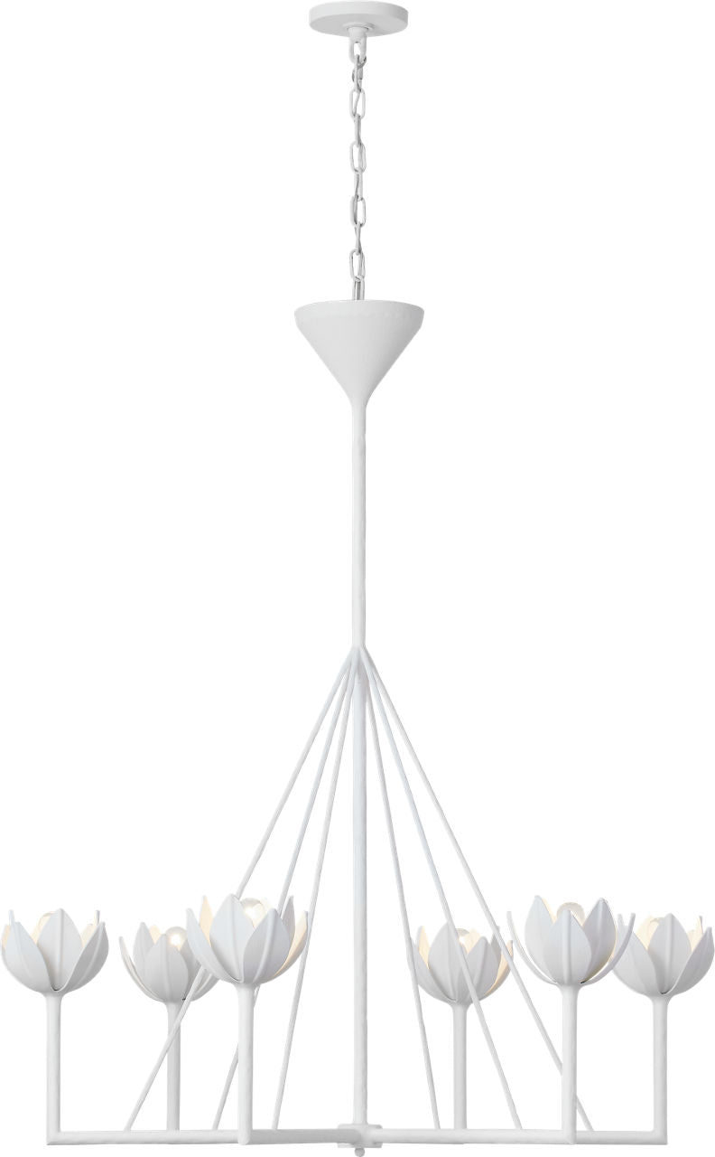 Alberto Large Single Tier Chandelier | Plaster White