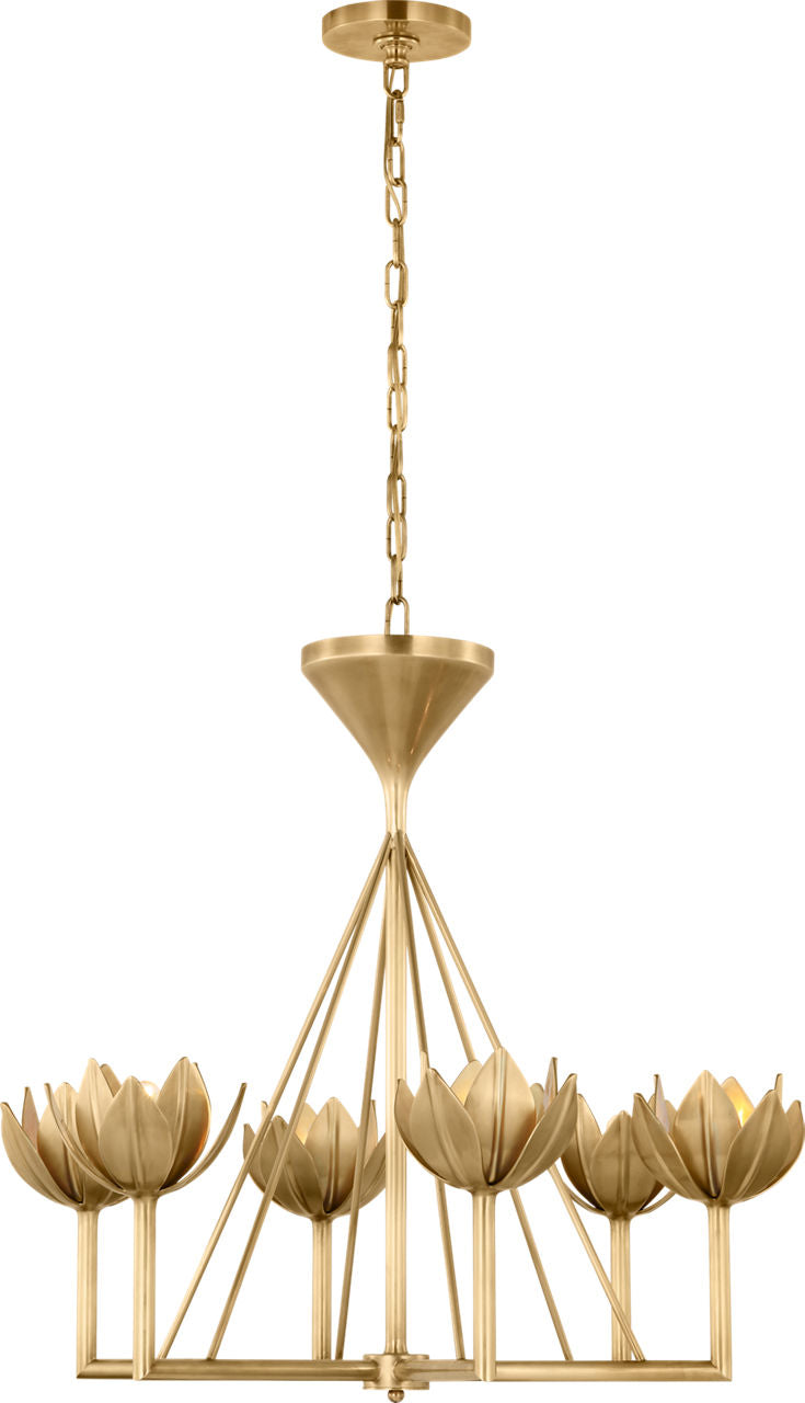 Alberto Small Low Ceiling Chandelier | Antique-Burnished Brass