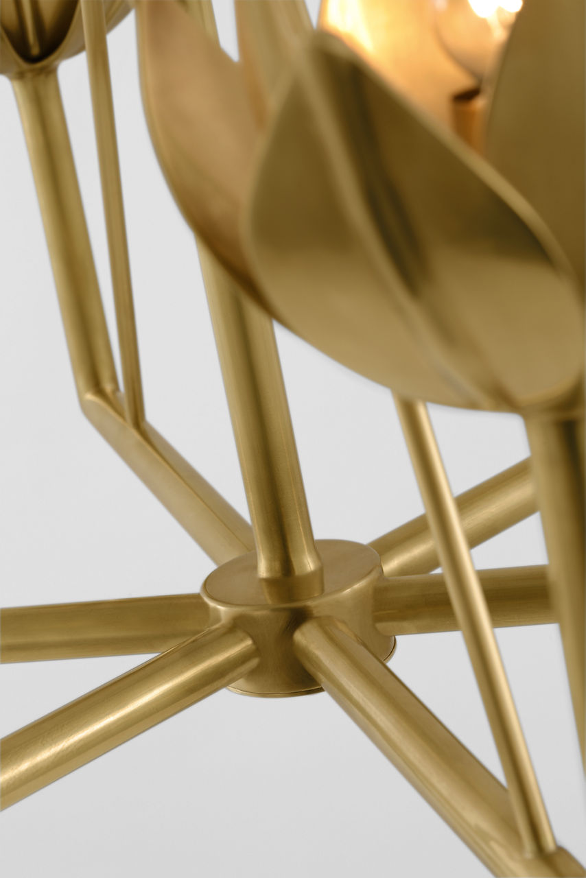 Alberto Small Low Ceiling Chandelier | Antique-Burnished Brass