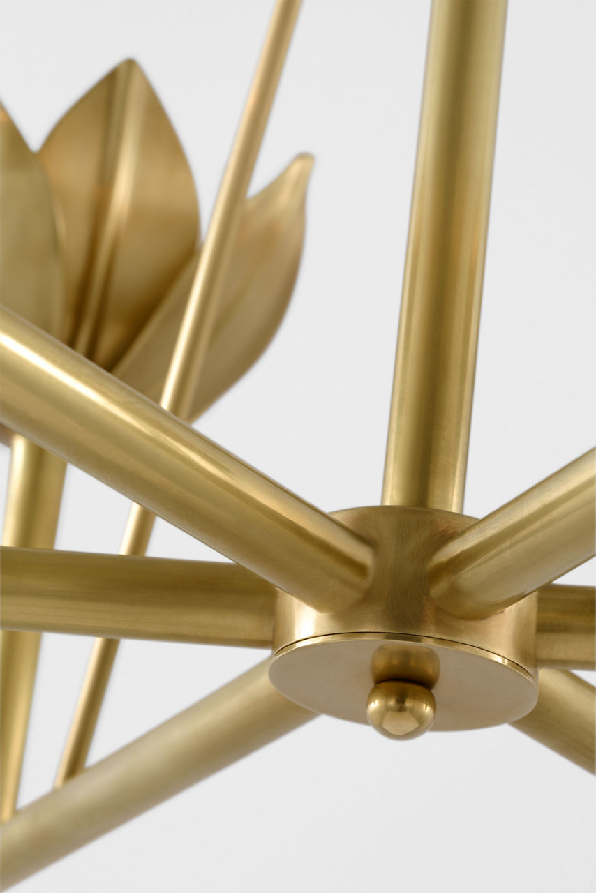 Alberto Small Low Ceiling Chandelier | Antique-Burnished Brass