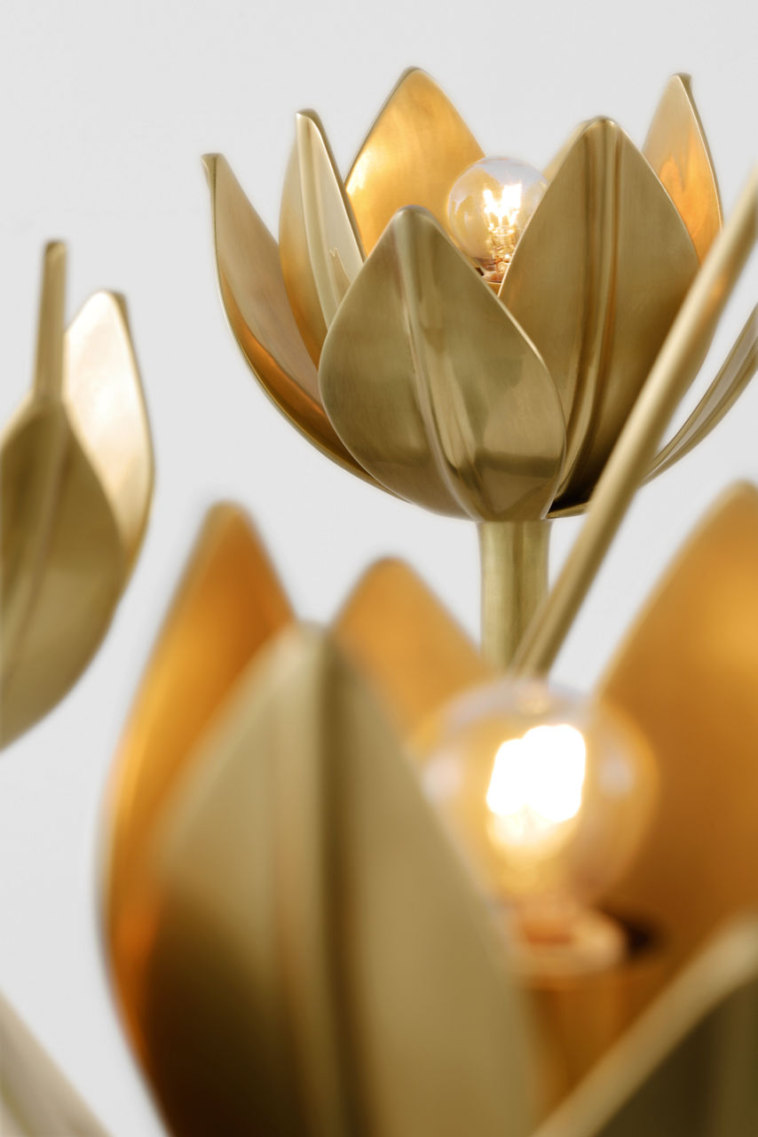 Alberto Small Low Ceiling Chandelier | Antique-Burnished Brass