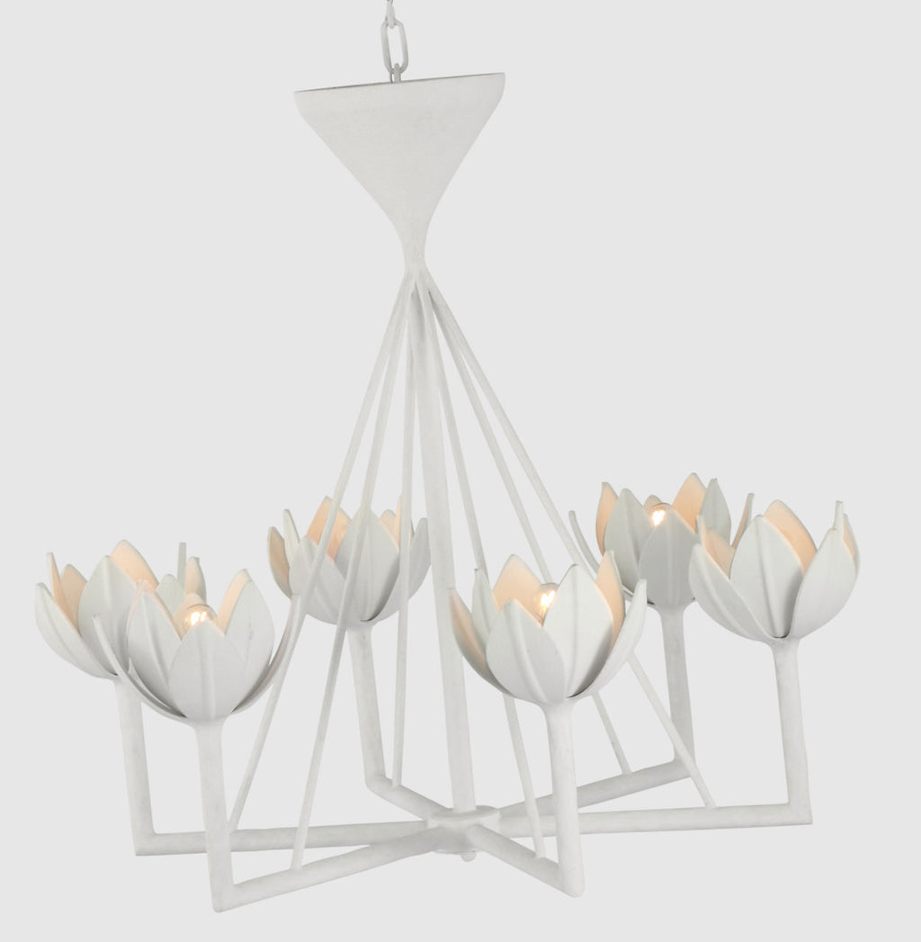 Alberto Small Low Ceiling Chandelier | Plaster White