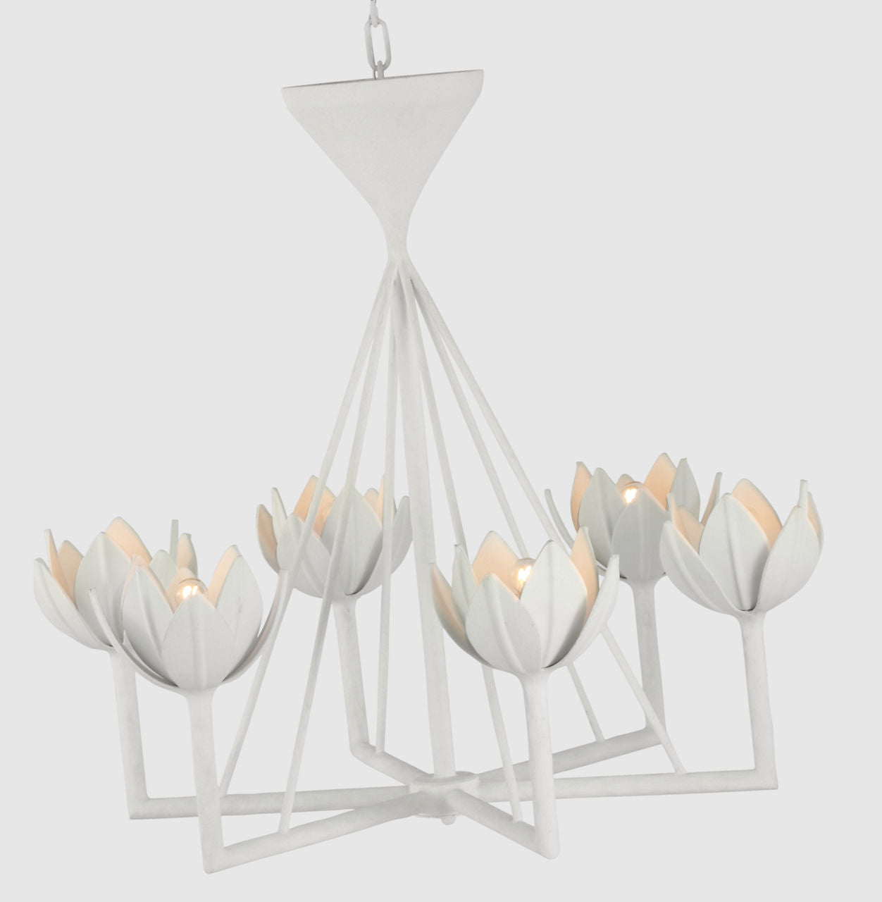 Alberto Small Low Ceiling Chandelier | Plaster White