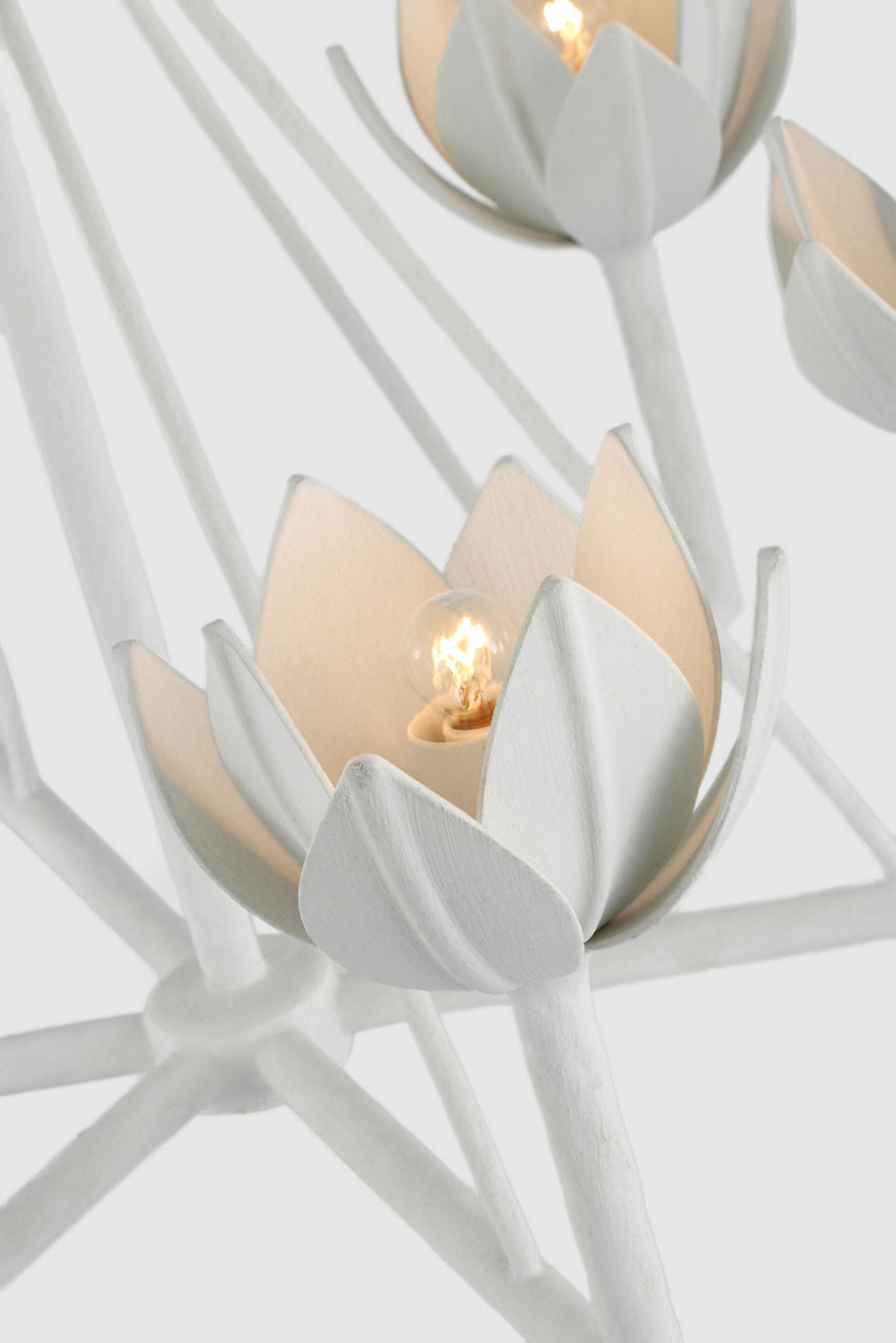 Alberto Small Low Ceiling Chandelier | Plaster White