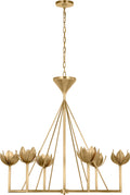 Alberto Large Low Ceiling Chandelier | Antique-Burnished Brass