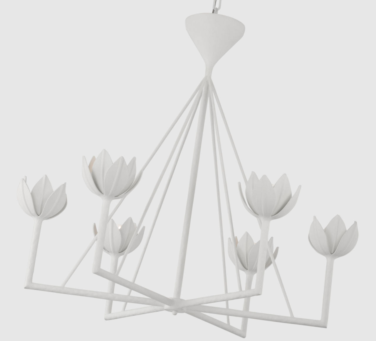Alberto Large Low Ceiling Chandelier | Plaster White