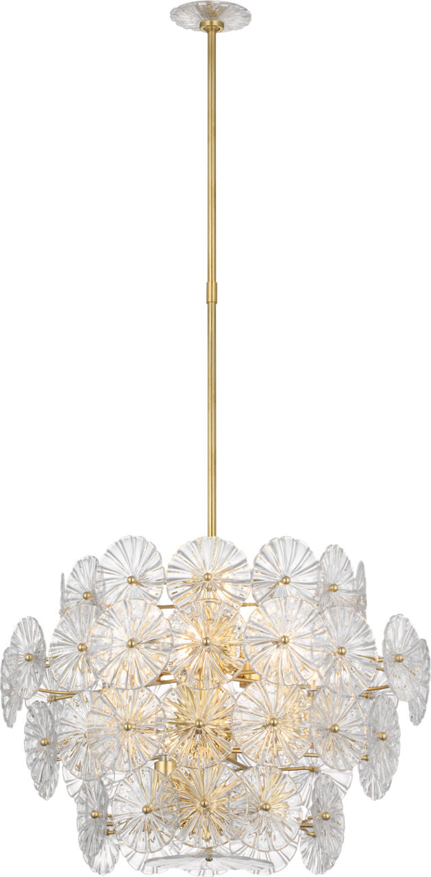 Gianna 24" Chandelier | Gild | Clear Glass