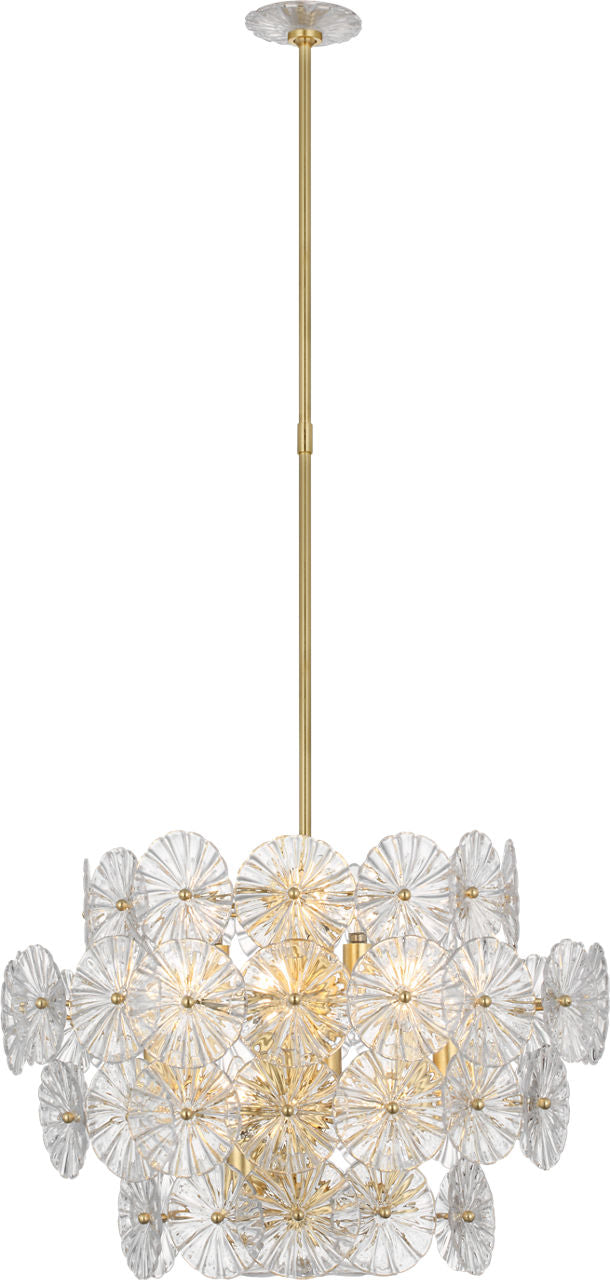 Gianna 24" Chandelier | Gild | Clear Glass