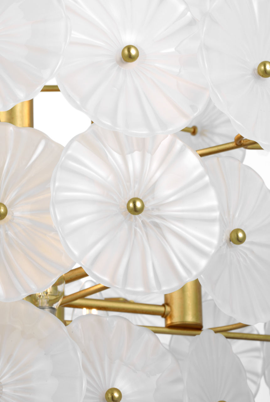 Gianna 24" Chandelier | Gild | Frosted Glass