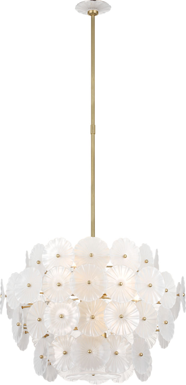 Gianna 24" Chandelier | Gild | Frosted Glass