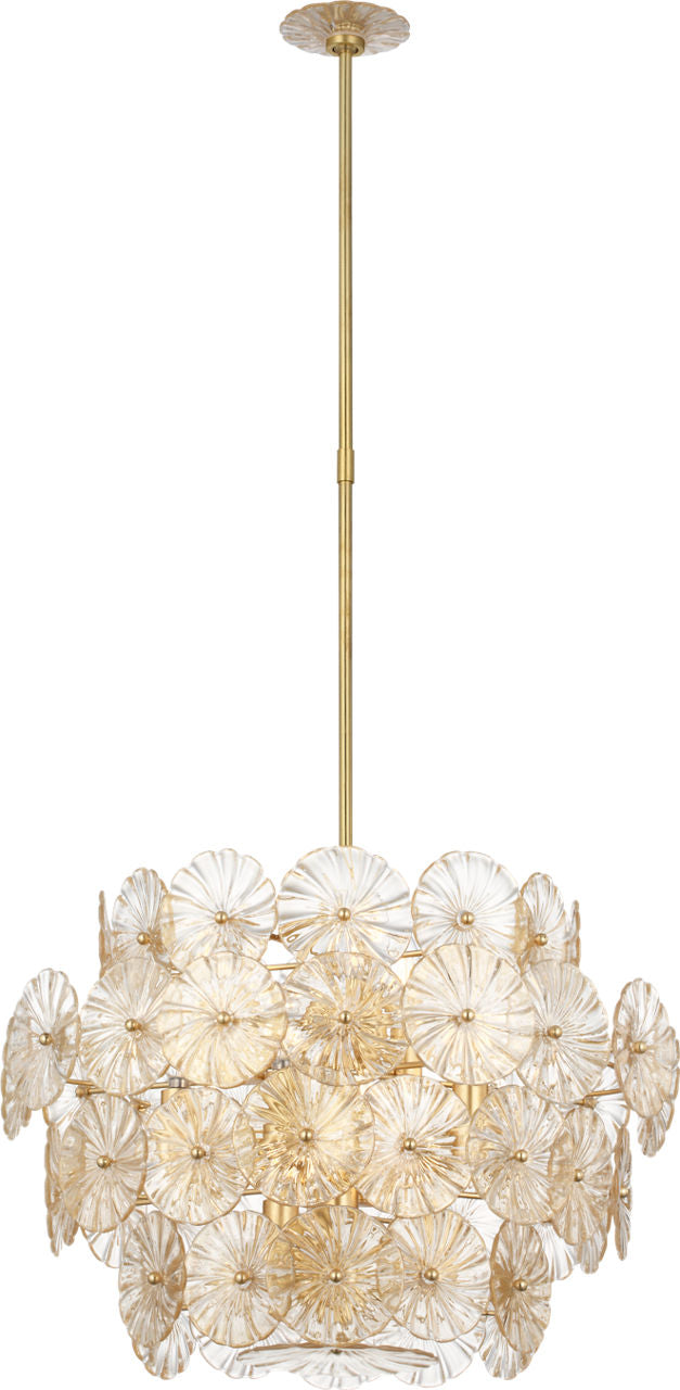 Gianna 24" Chandelier | Gild | Gold Fleck Glass