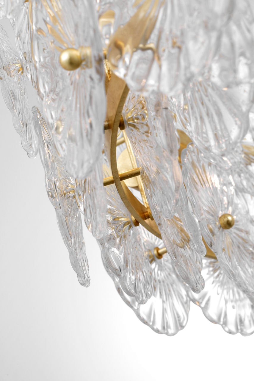 Gianna 36" Ring Chandelier | Gild | Clear Glass