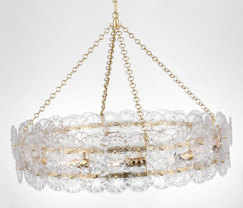 Gianna 36" Ring Chandelier | Gild | Clear Glass