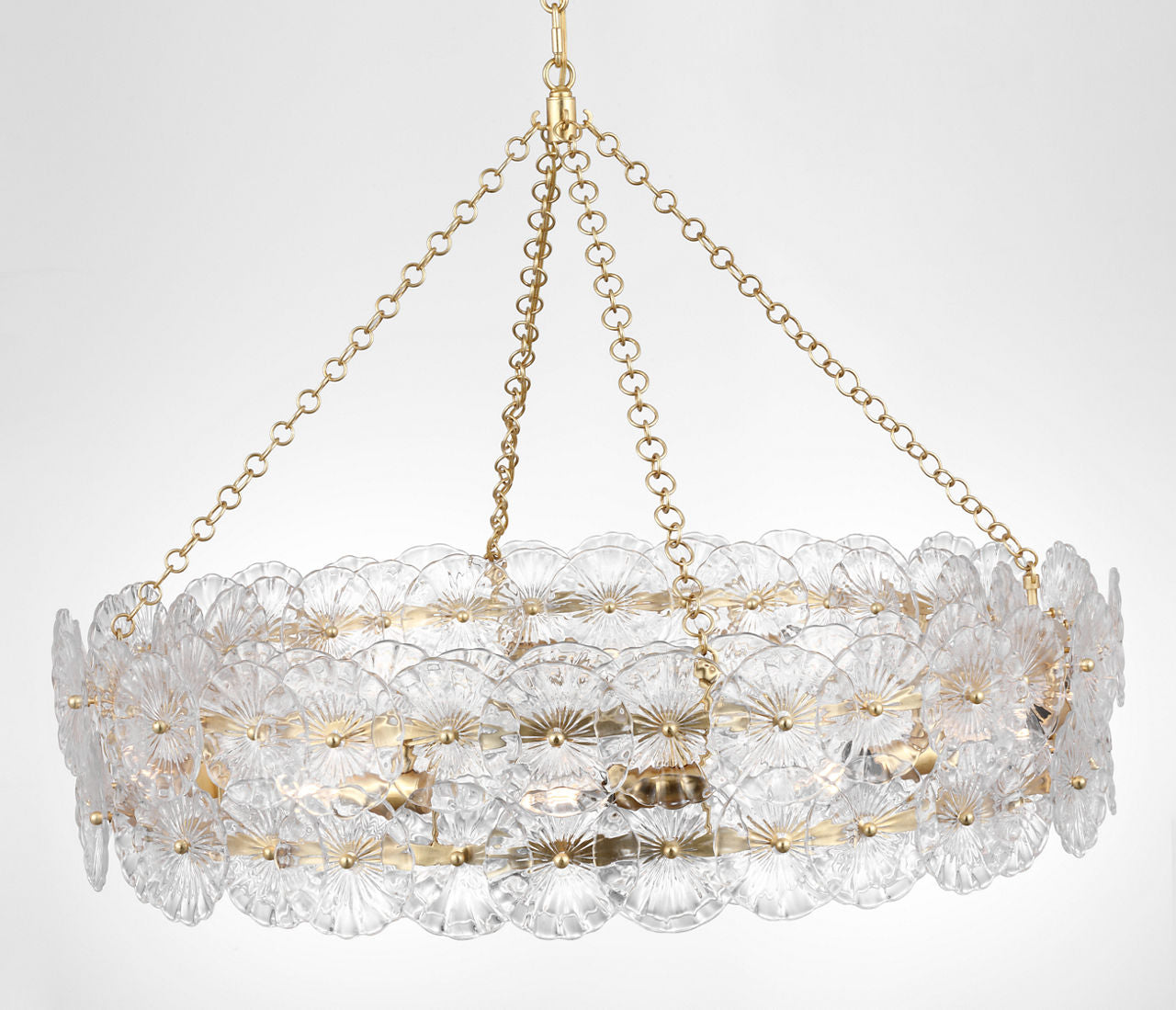 Gianna 36" Ring Chandelier | Gild | Clear Glass