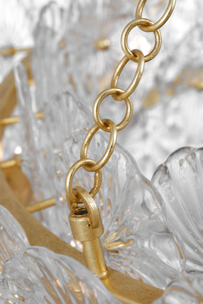 Gianna 36" Ring Chandelier | Gild | Clear Glass