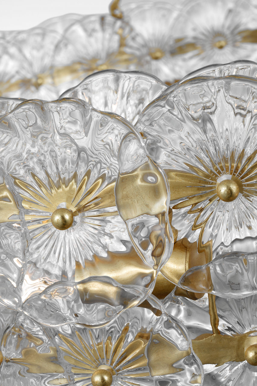 Gianna 36" Ring Chandelier | Gild | Clear Glass