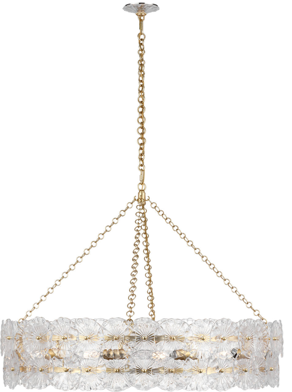 Gianna 36" Ring Chandelier | Gild | Clear Glass