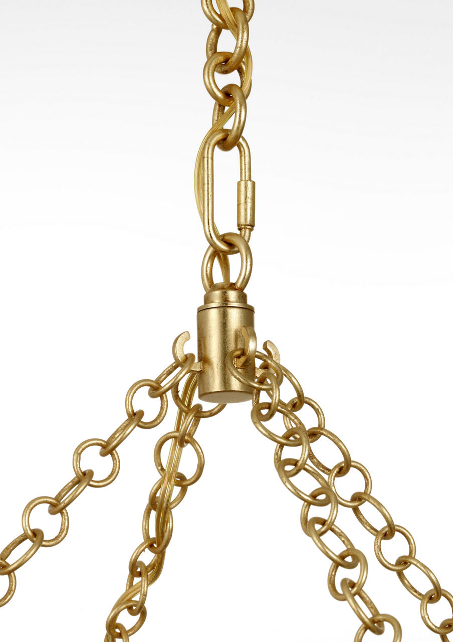 Gianna 36" Ring Chandelier | Gild | Frosted Glass