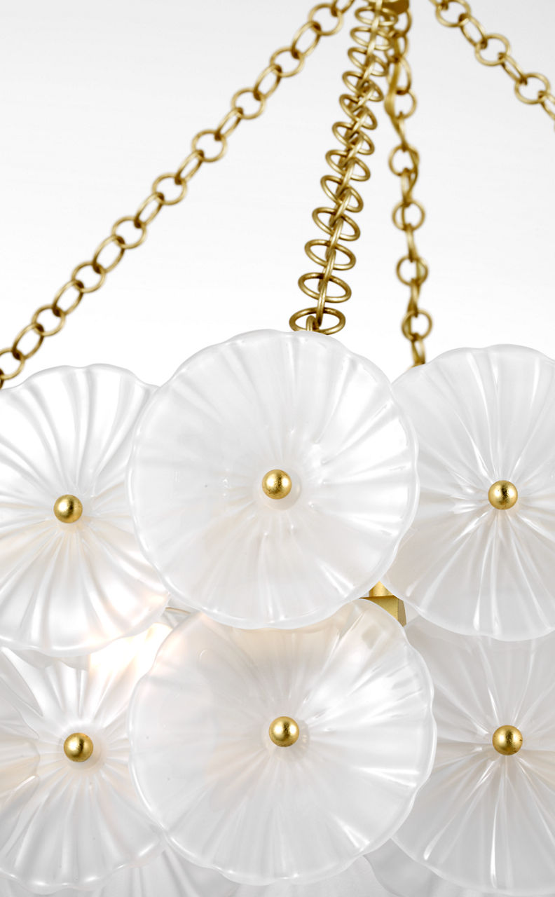 Gianna 36" Ring Chandelier | Gild | Frosted Glass