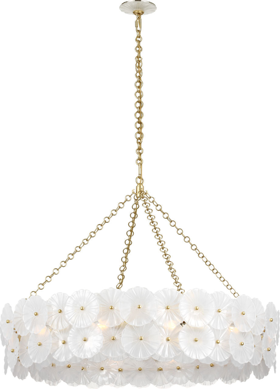 Gianna 36" Ring Chandelier | Gild | Frosted Glass