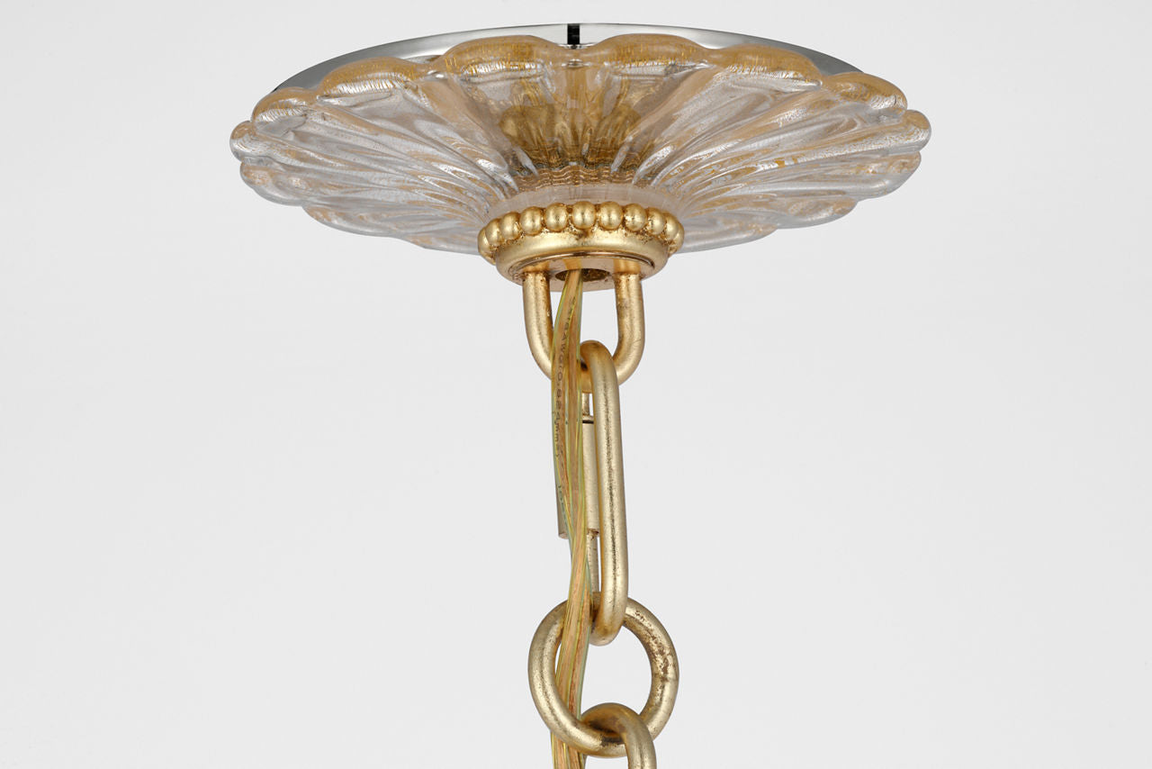 Gianna 36" Ring Chandelier | Gild | Gold Fleck Glass