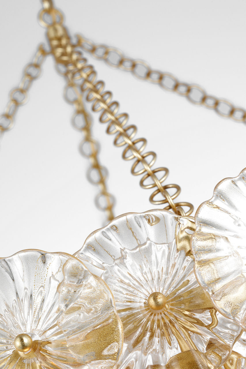 Gianna 36" Ring Chandelier | Gild | Gold Fleck Glass