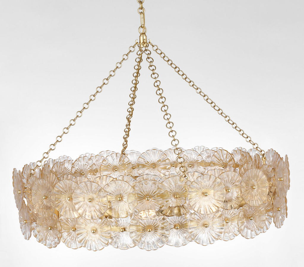 Gianna 36" Ring Chandelier | Gild | Gold Fleck Glass