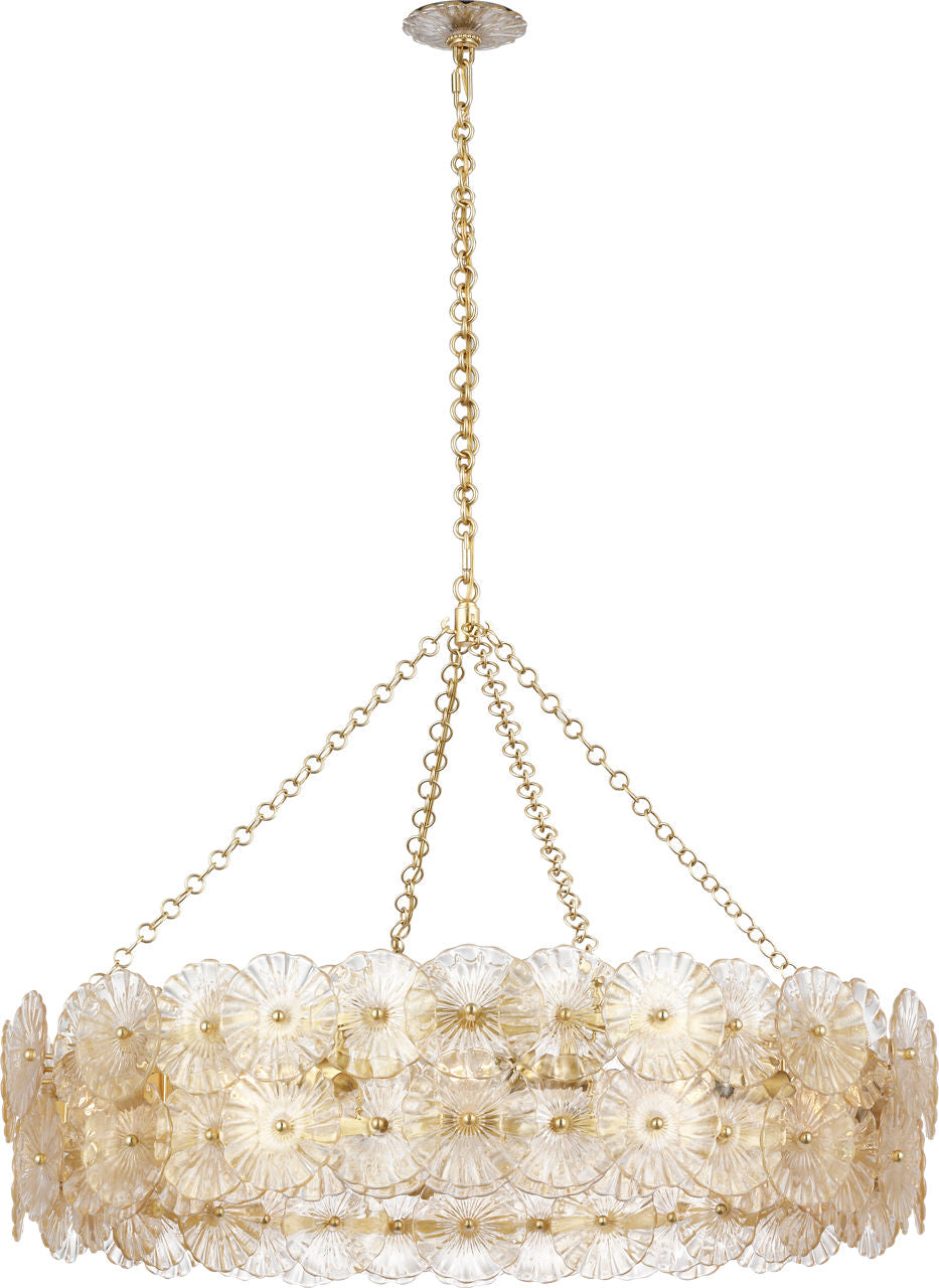 Gianna 36" Ring Chandelier | Gild | Gold Fleck Glass