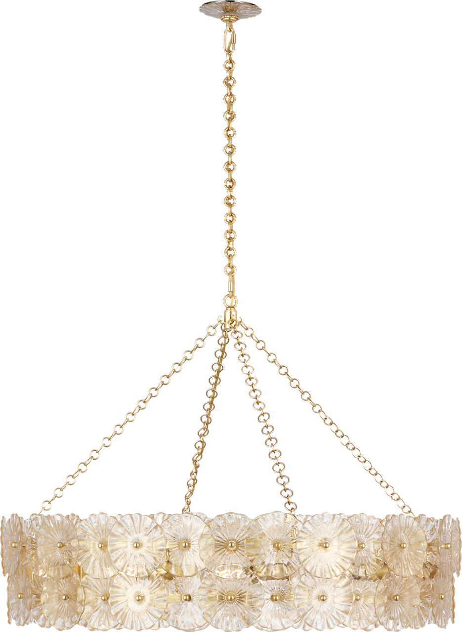 Gianna 36" Ring Chandelier | Gild | Gold Fleck Glass