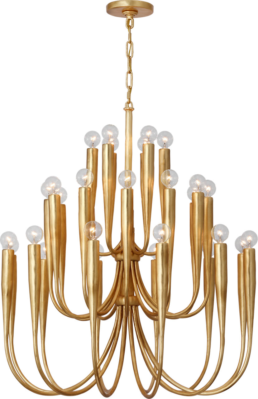Acadia 30" Medium Chandelier | Antique Gold Leaf