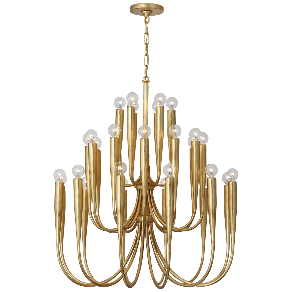 Acadia 30" Medium Chandelier | Antique Gold Leaf