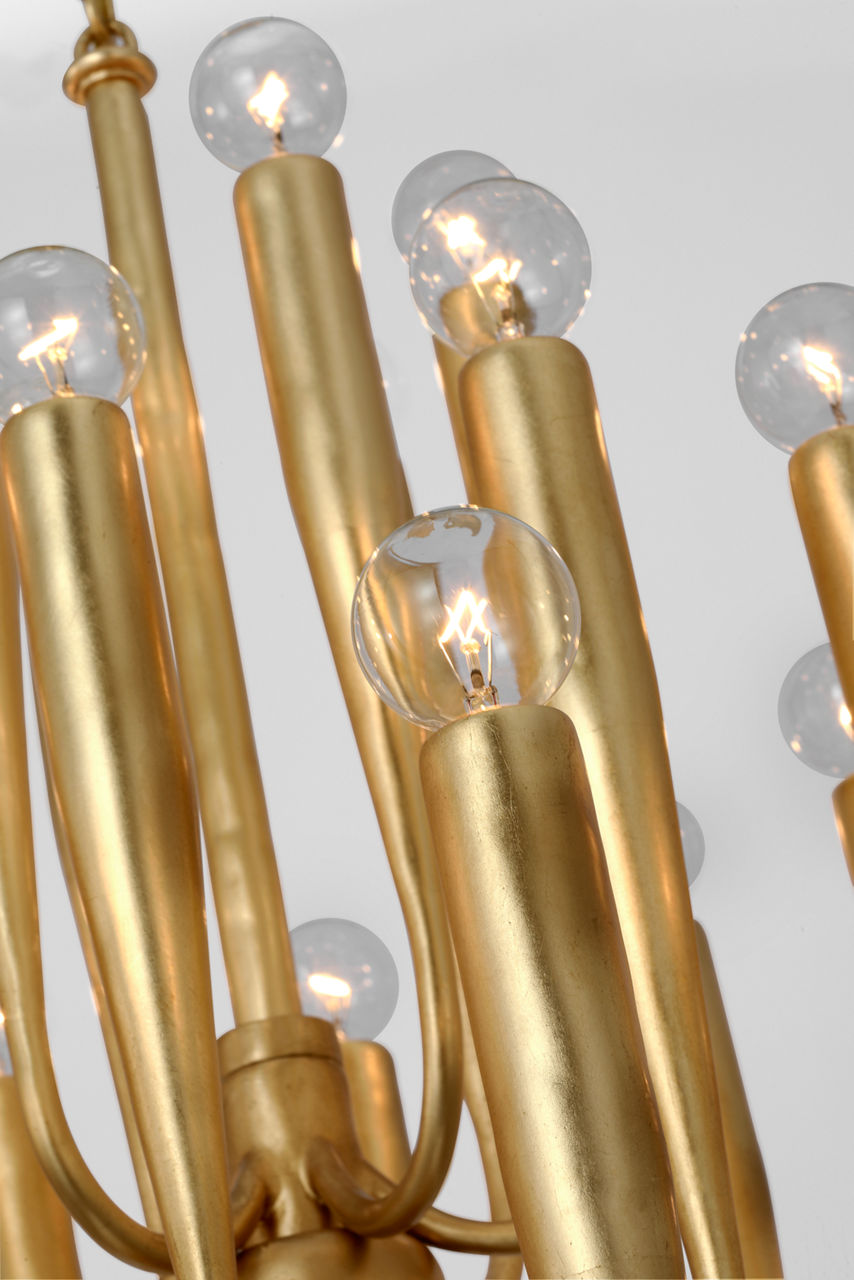 Acadia 30" Medium Chandelier | Antique Gold Leaf