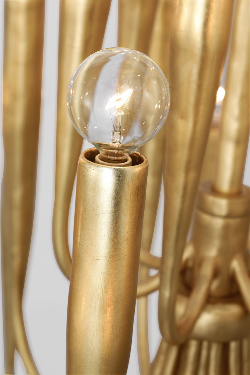 Acadia 30" Medium Chandelier | Antique Gold Leaf