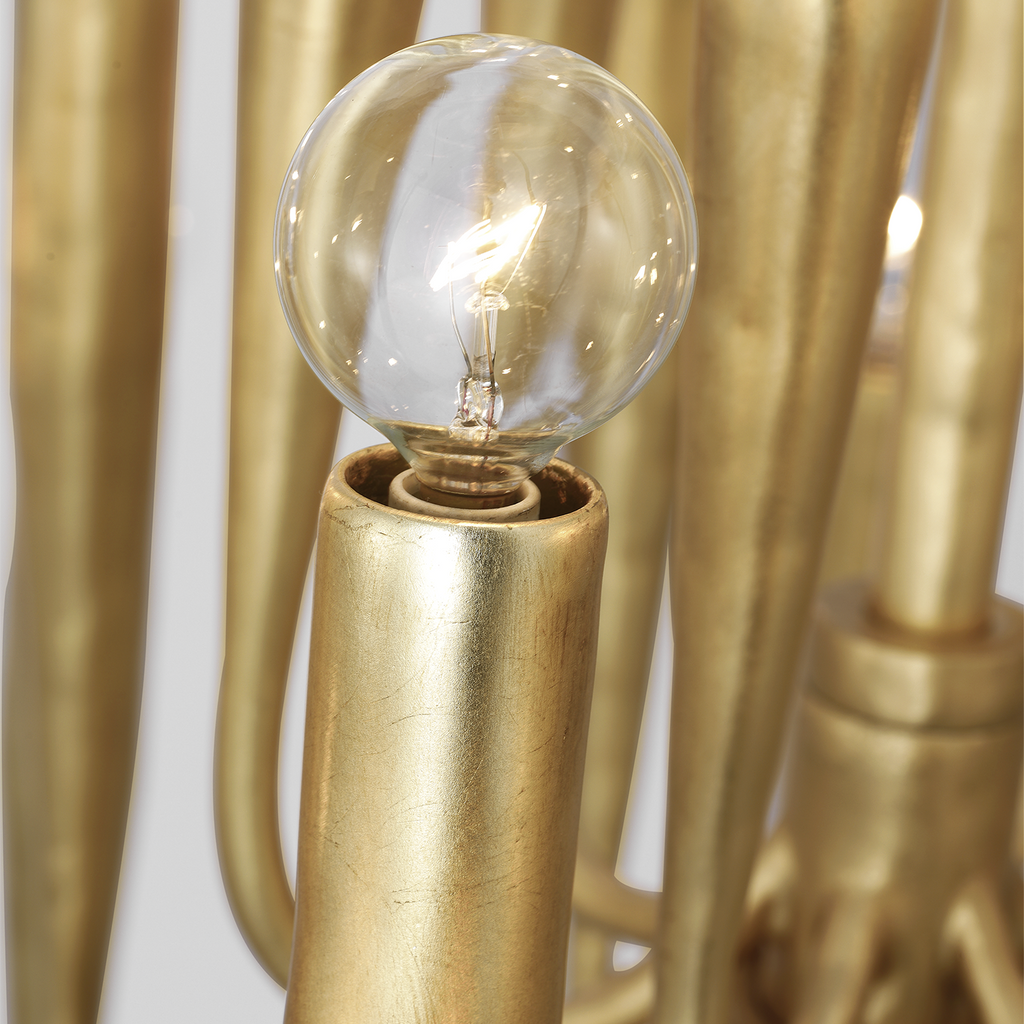 Acadia 30" Medium Chandelier | Antique Gold Leaf