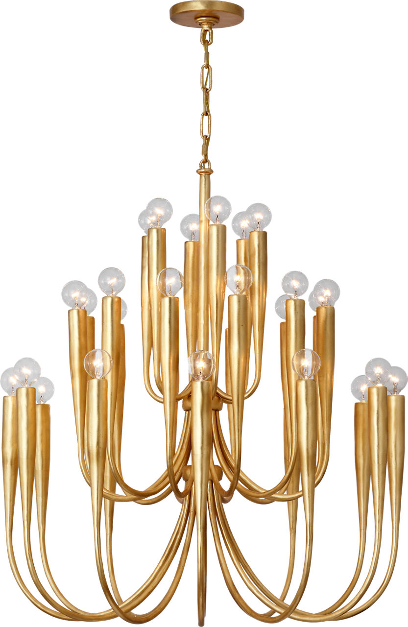 Acadia 30" Medium Chandelier | Antique Gold Leaf