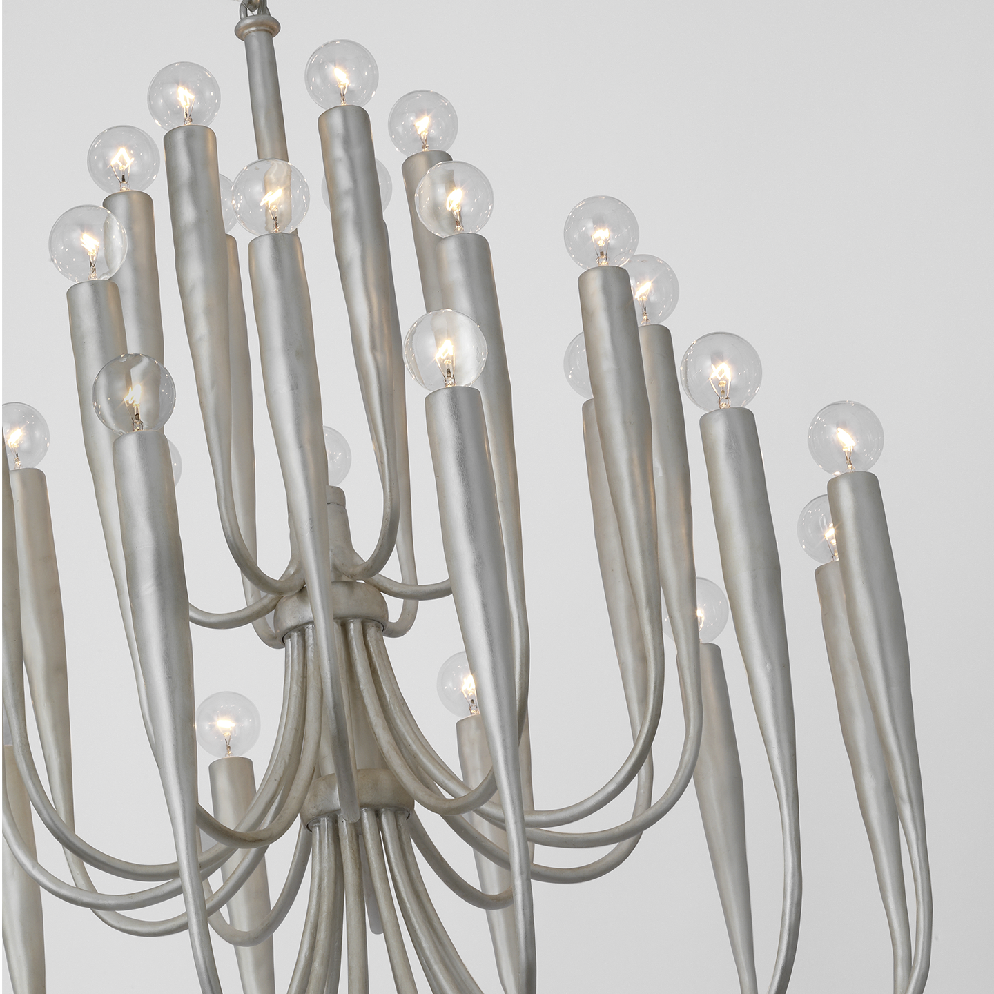Acadia 30" Medium Chandelier | Burnished Silver Leaf