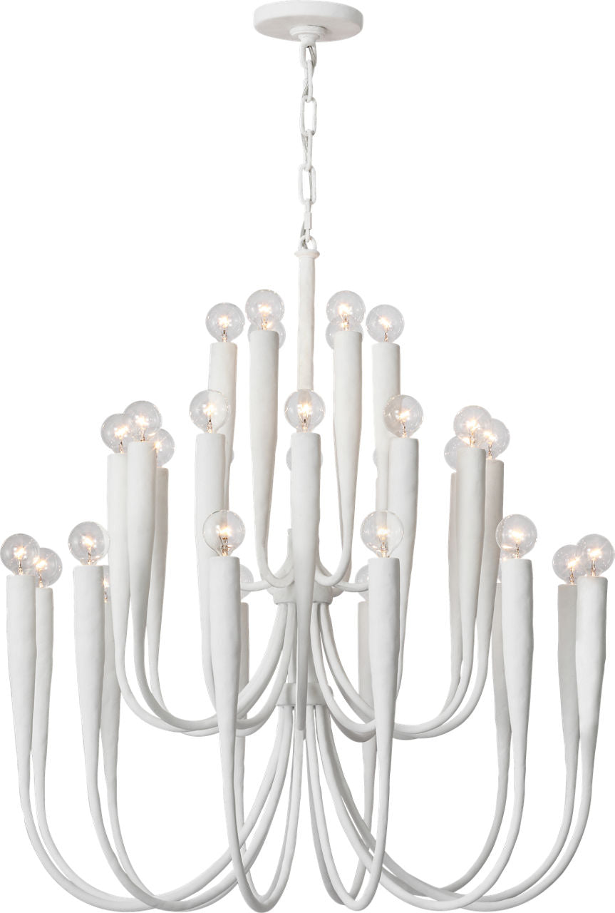 Acadia 30" Medium Chandelier | Plaster White