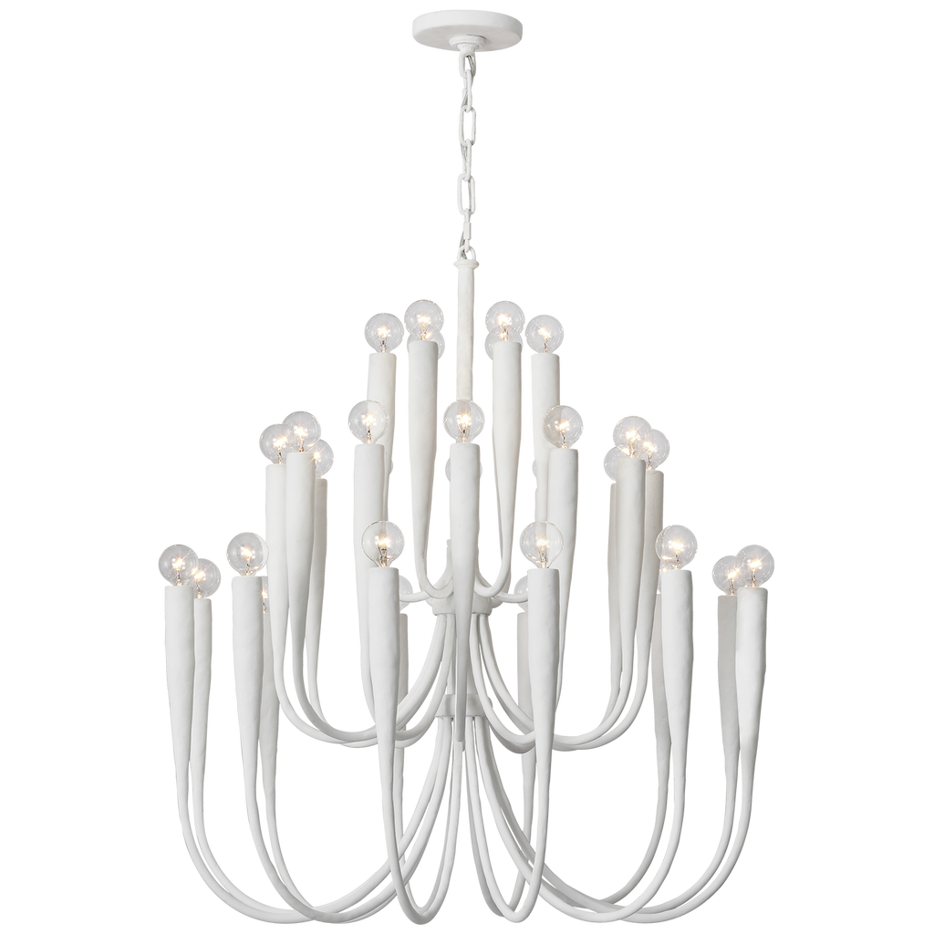 Acadia 30" Medium Chandelier | Plaster White