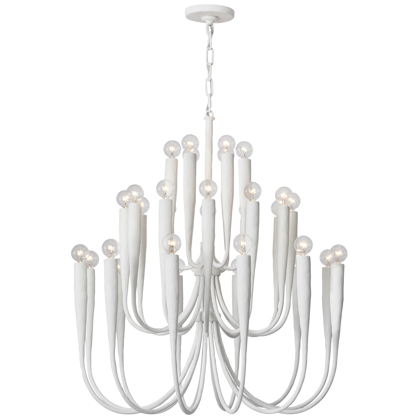 Acadia 30" Medium Chandelier | Plaster White