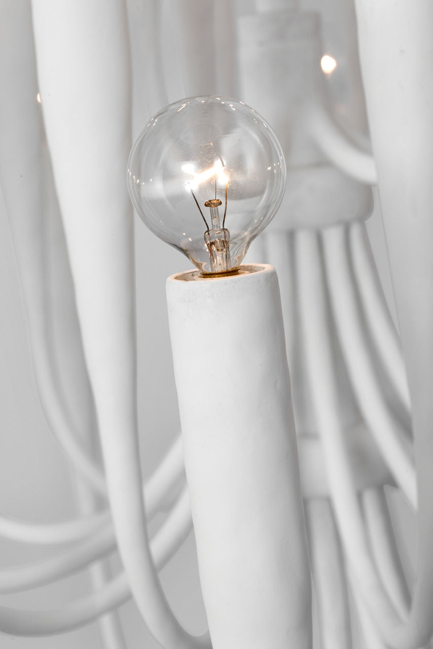 Acadia 30" Medium Chandelier | Plaster White