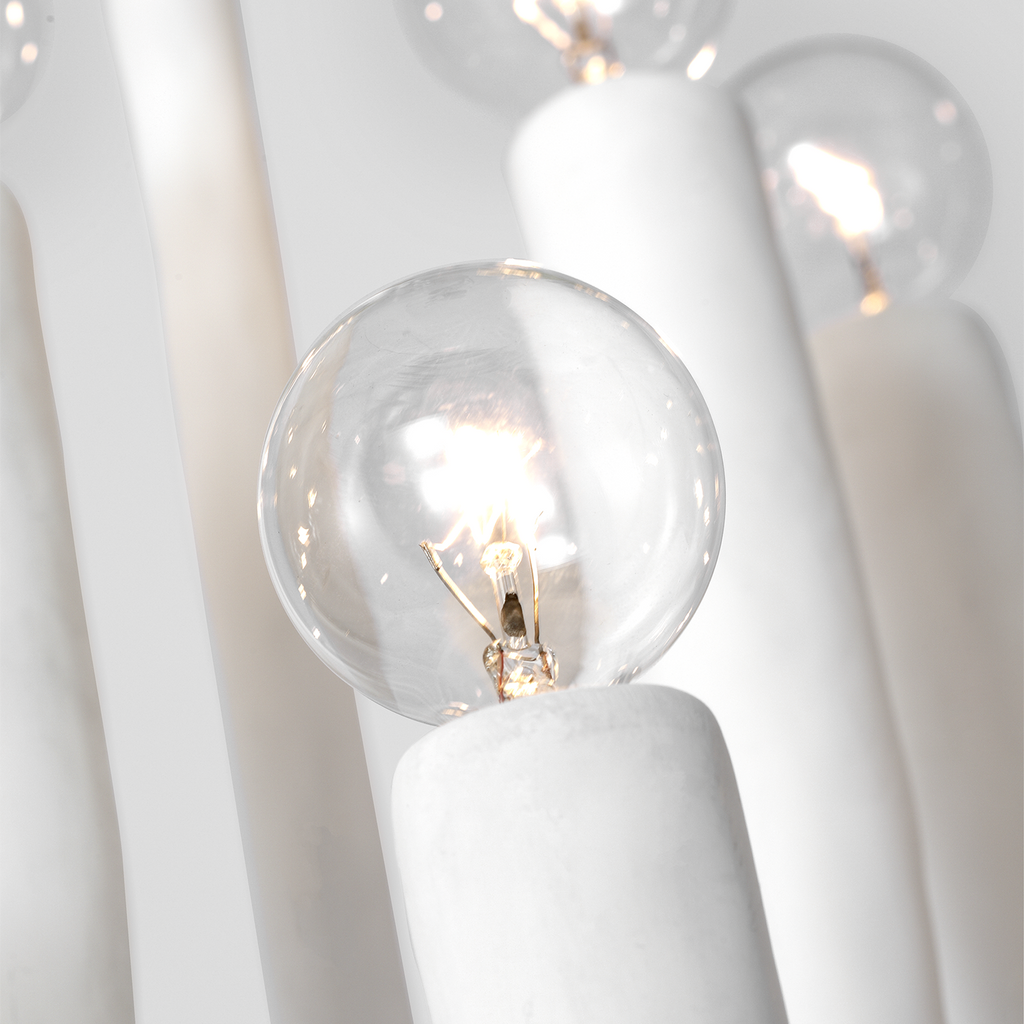 Acadia 30" Medium Chandelier | Plaster White