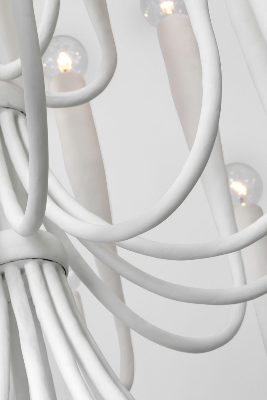 Acadia 30" Medium Chandelier | Plaster White