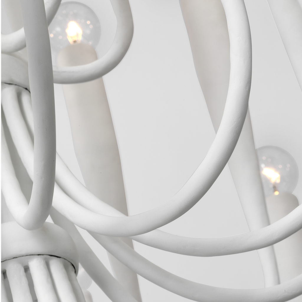 Acadia 30" Medium Chandelier | Plaster White