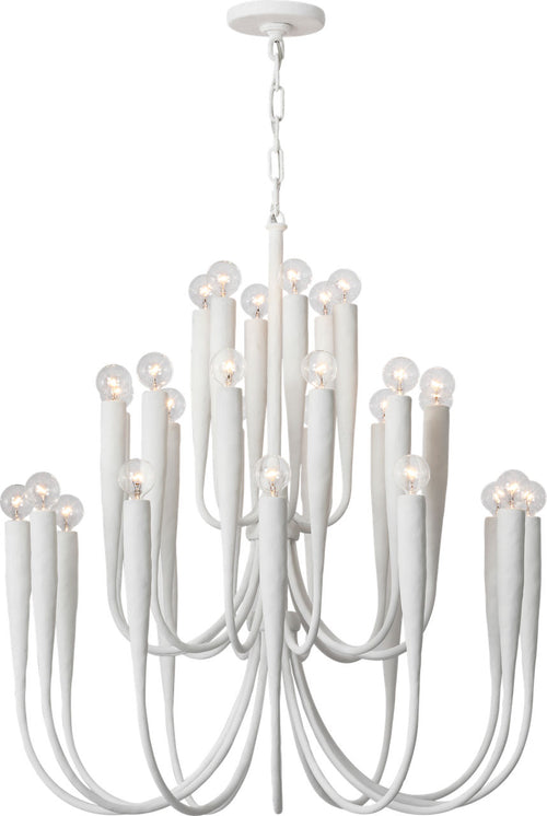 Acadia 30" Medium Chandelier | Plaster White