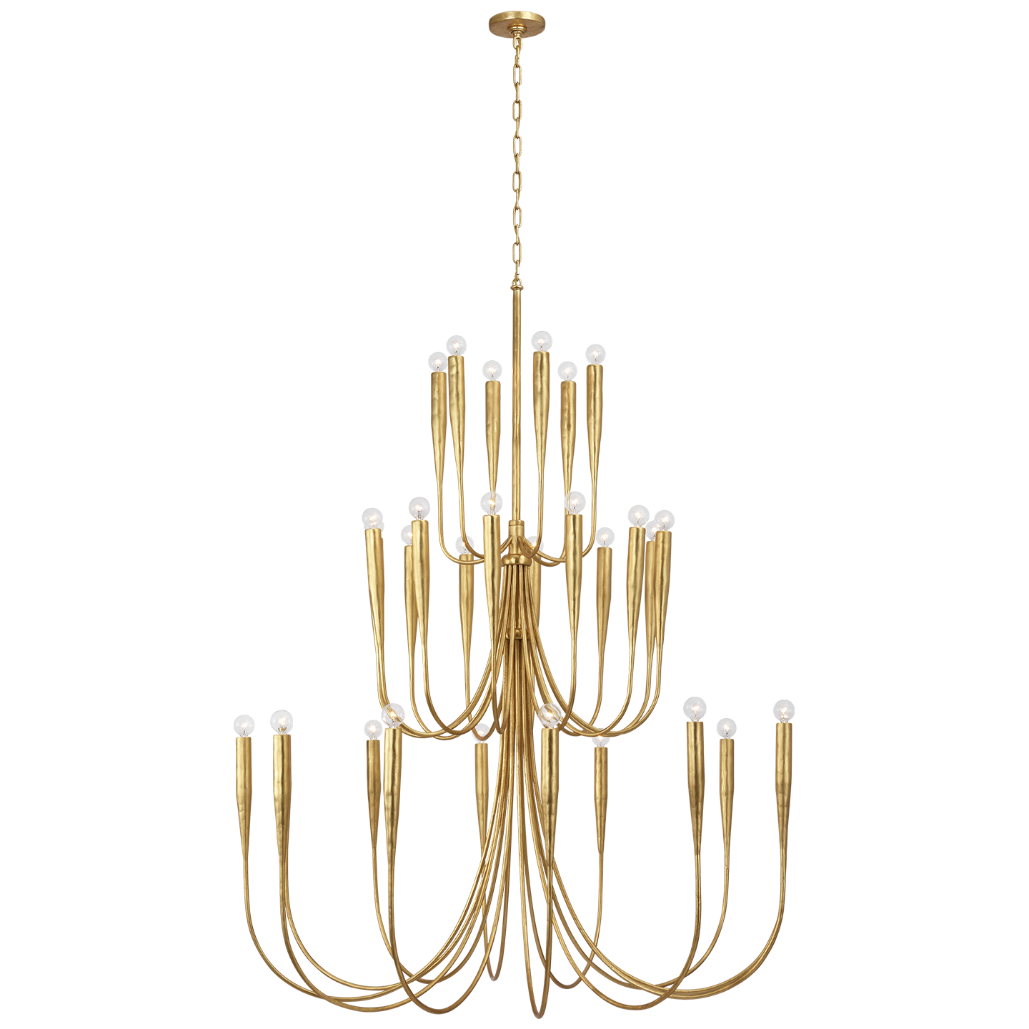Acadia 52" Grande Chandelier | Antique Gold Leaf