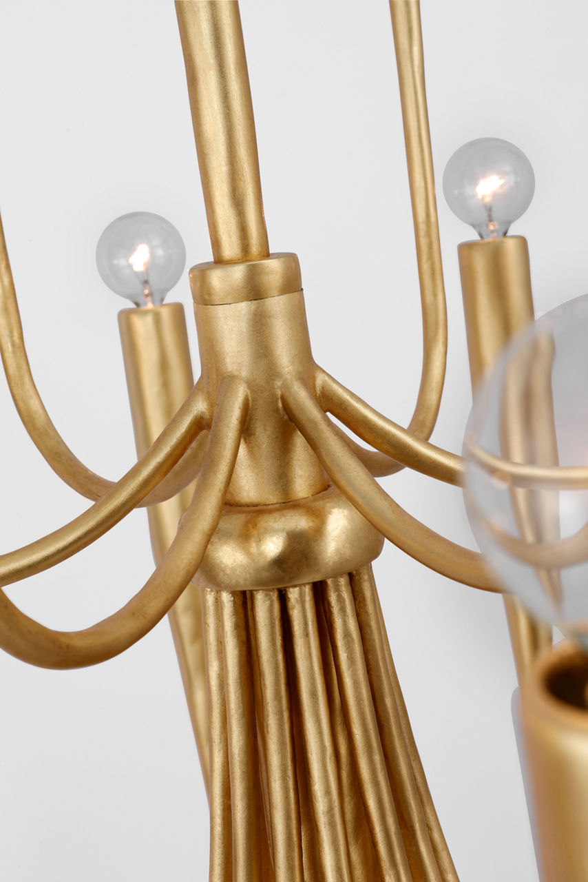 Acadia 52" Grande Chandelier | Antique Gold Leaf
