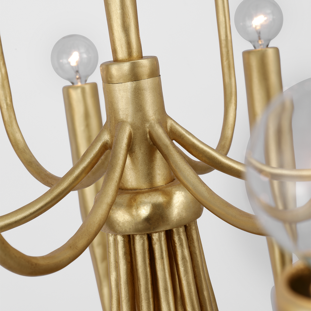 Acadia 52" Grande Chandelier | Antique Gold Leaf