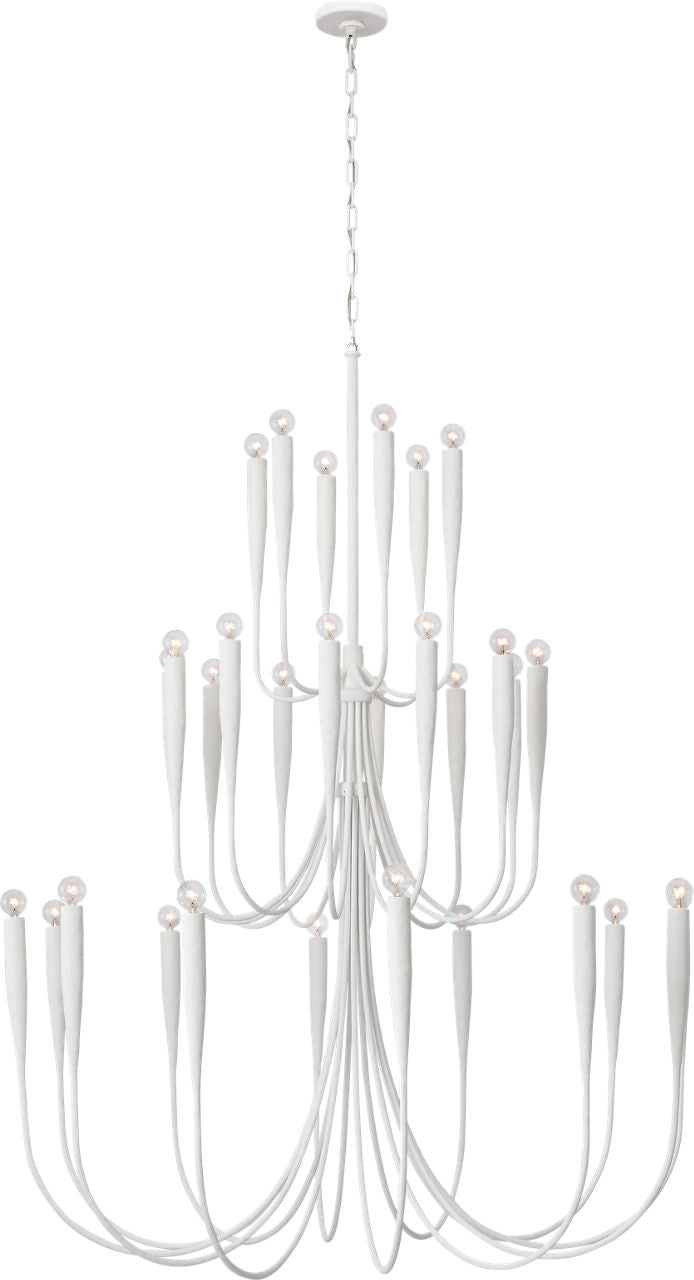 Acadia 52" Grande Chandelier | Plaster White